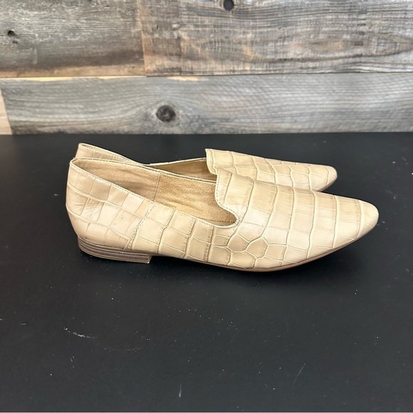 Naturalizer Women's Lorna Croc Crocodile Print Beige Tan Ballet Flat Loafers 10 - Picture 3 of 8